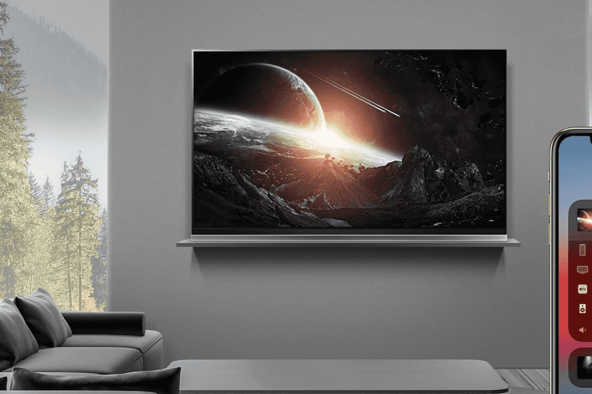 Photo of an LG television with Apple AirPlay 2