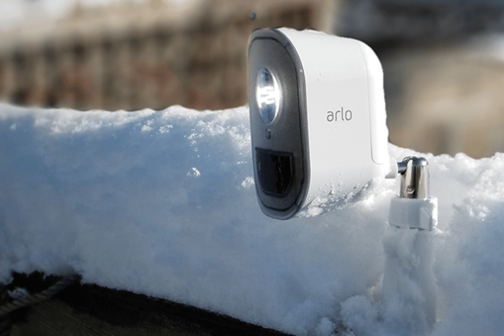 photo of Arlo camera in the snow