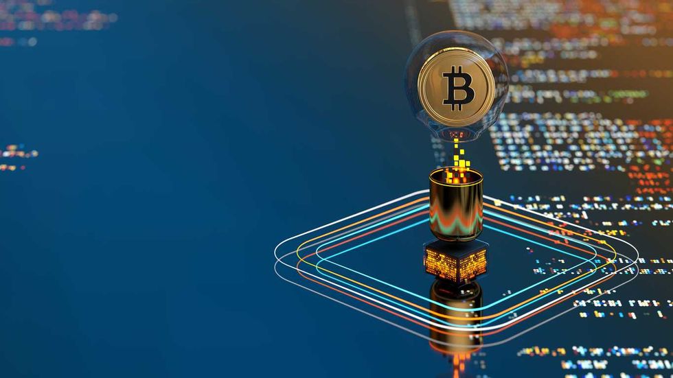 photo of bitcoing cryptocurrency concept