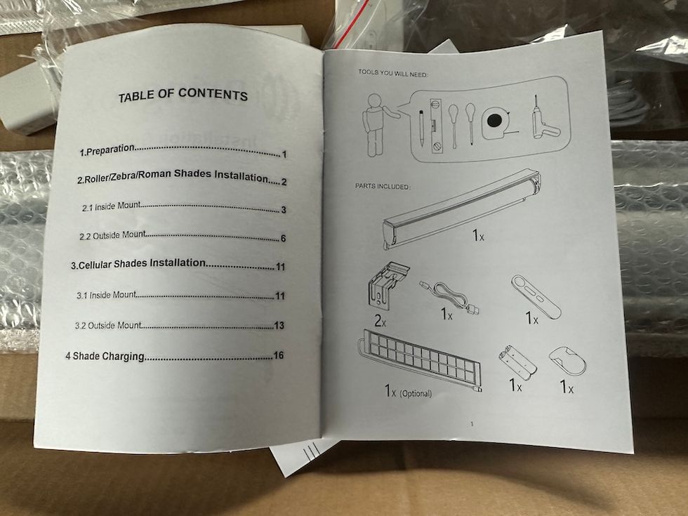 Photo of Bringnox user guide for smart blinds