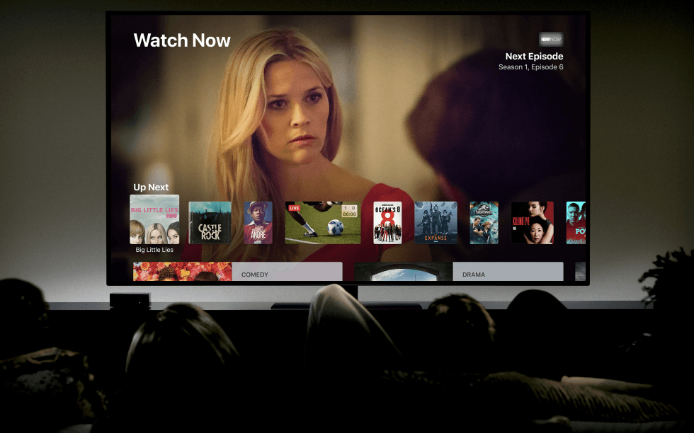 Photo of content on an Apple TV