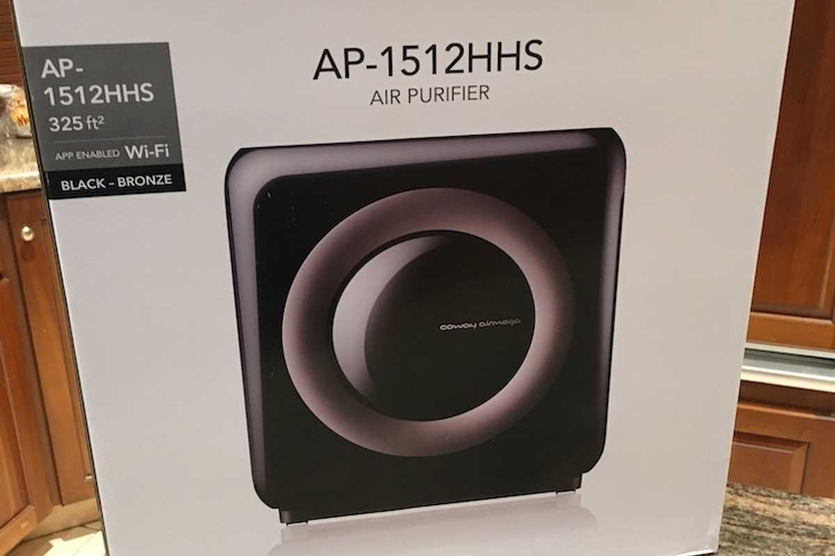Photo of Coway Airmega AP-1512HHS air purifier on a countertop