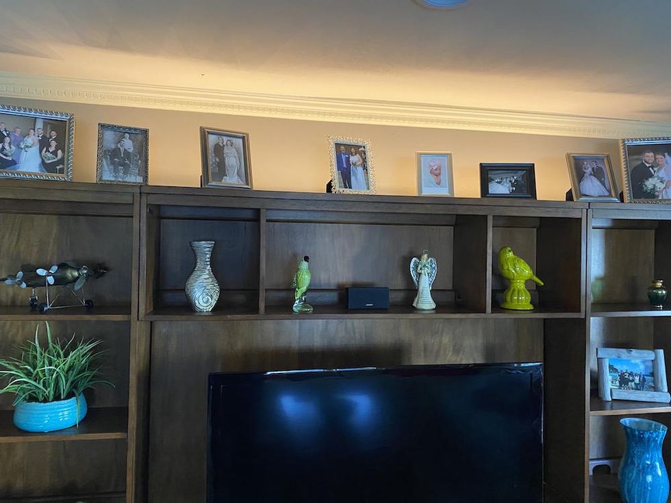 Photo of Den with Eve Light Strip Turned on