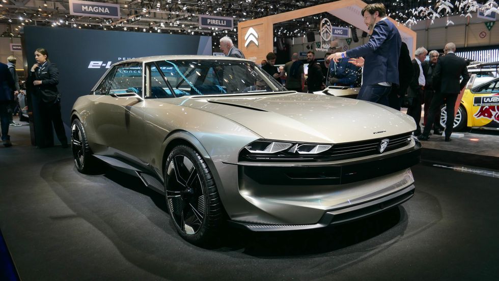 photo of e-Legend by Peugeot vehicle at a trade show