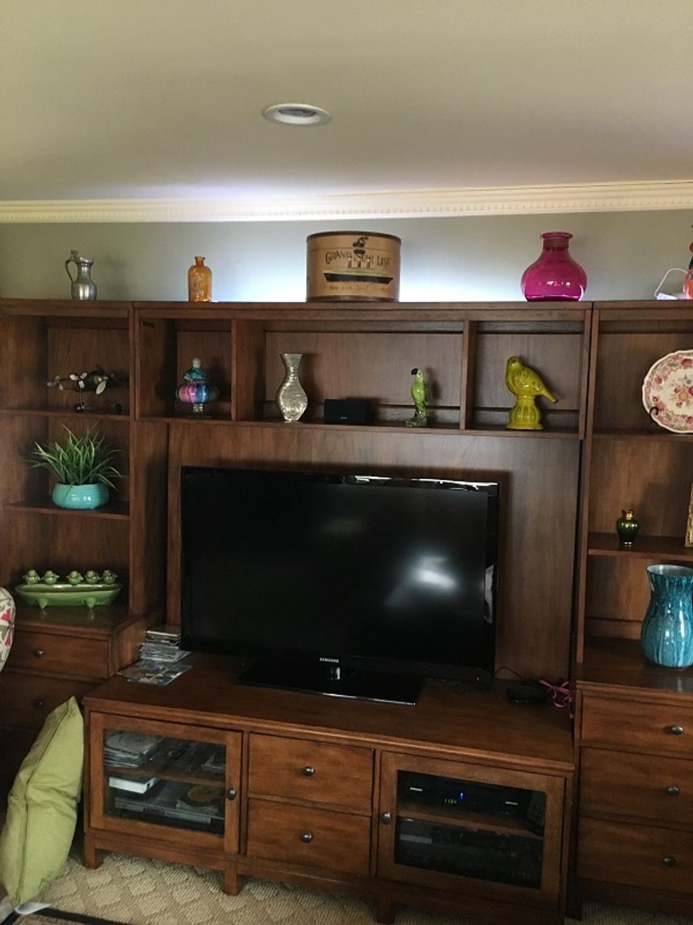 Photo of entertainment center with Koogeek smart light strip on