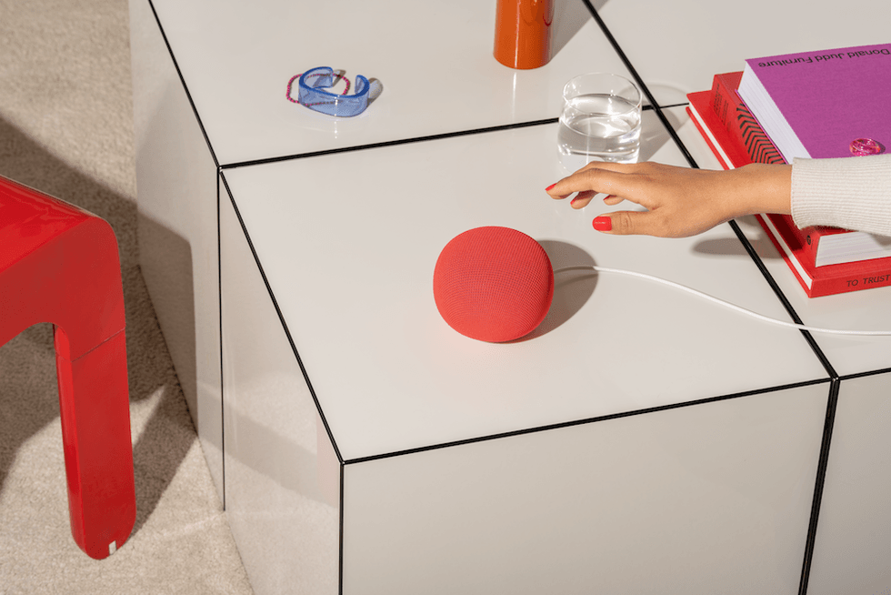 photo of Google Home Speaker Berry on a coffee table