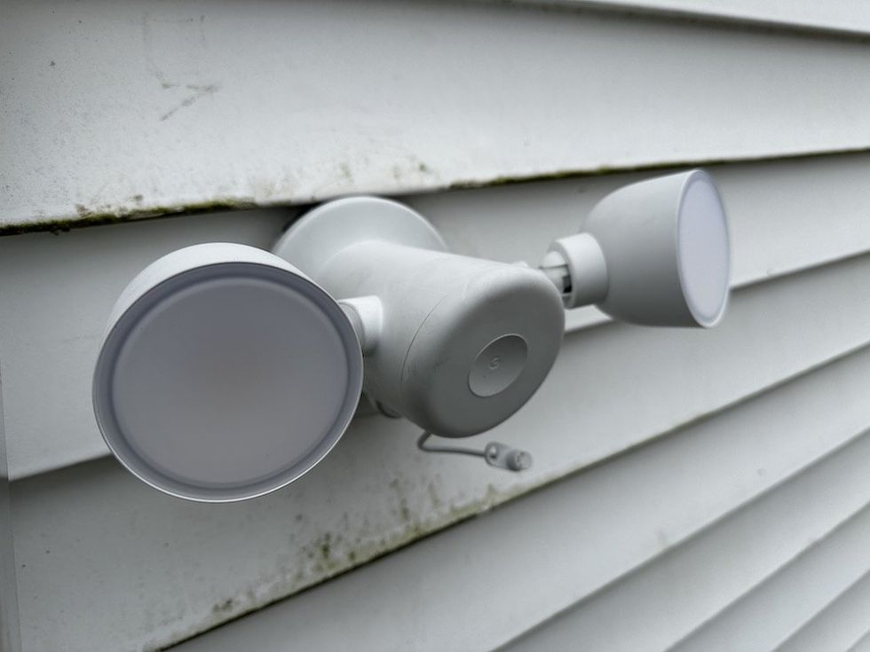 photo of Google Nest Cam with Floodlight (Wired) installed without the camera