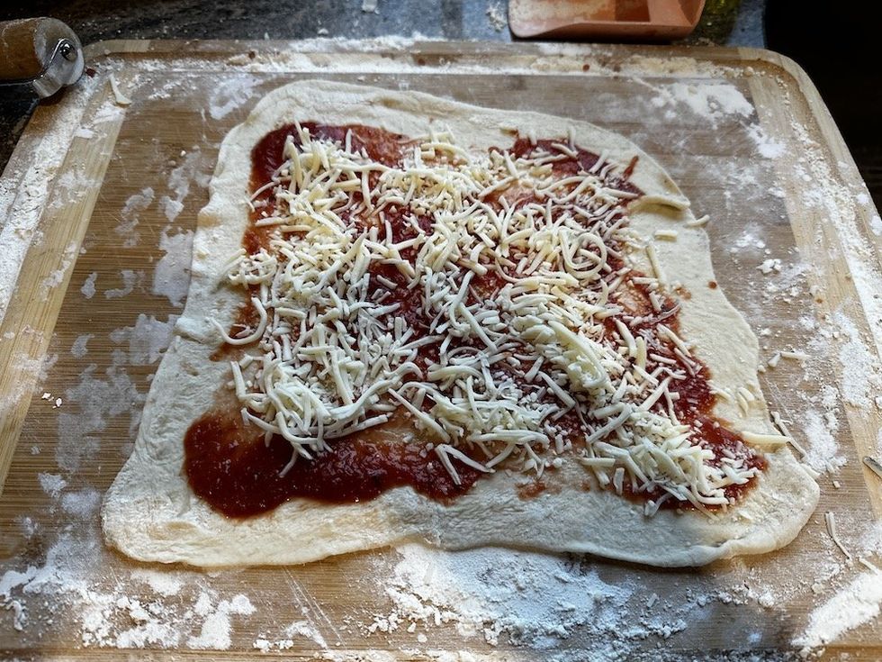 photo of homemade pizza pie