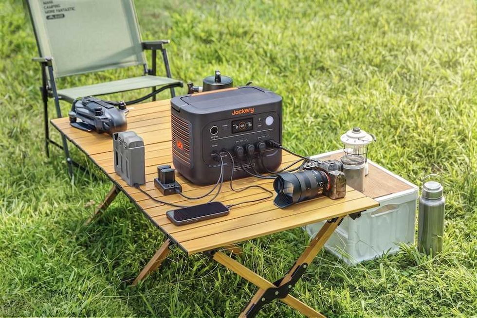 Photo of HomePower 1000 Plus V2 charging multiple devices while camping