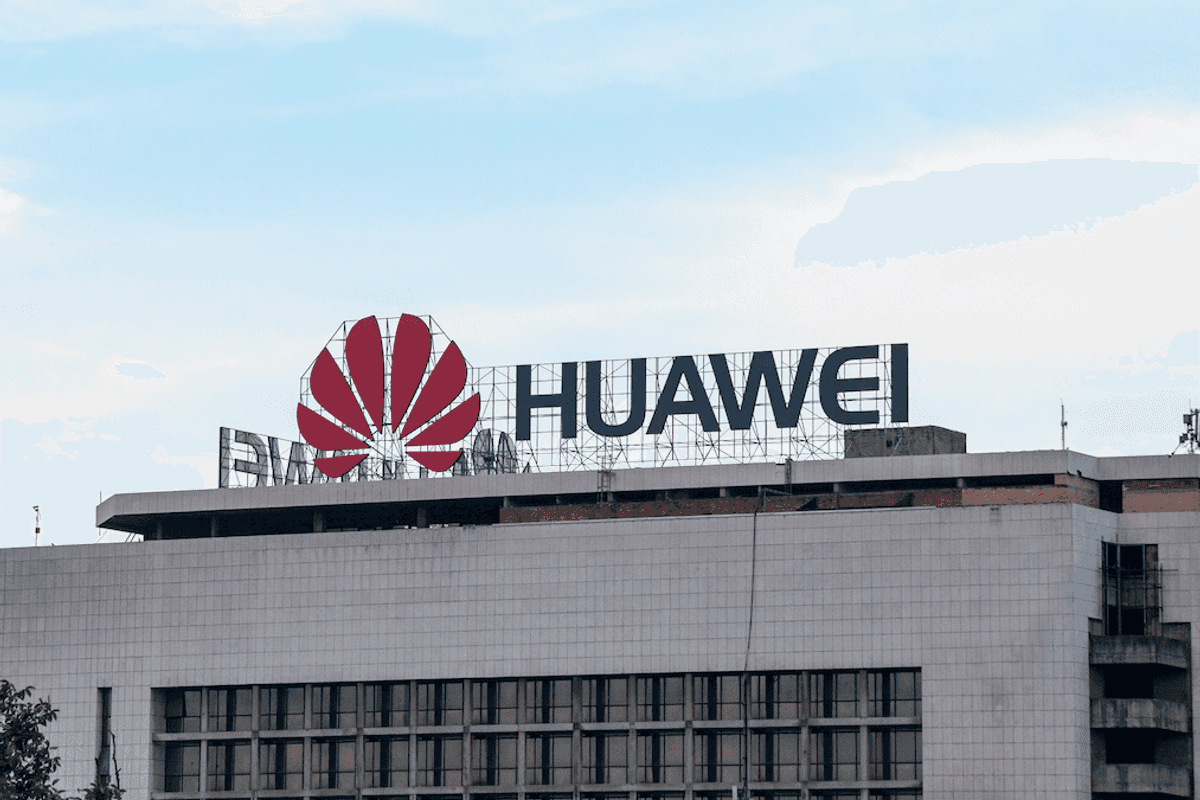 Photo of Huawei sign on a building