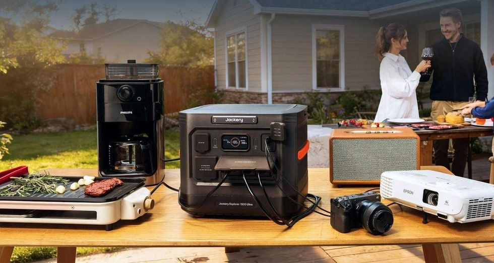 photo of Jackery Explorer 155 Ultra on a table outside