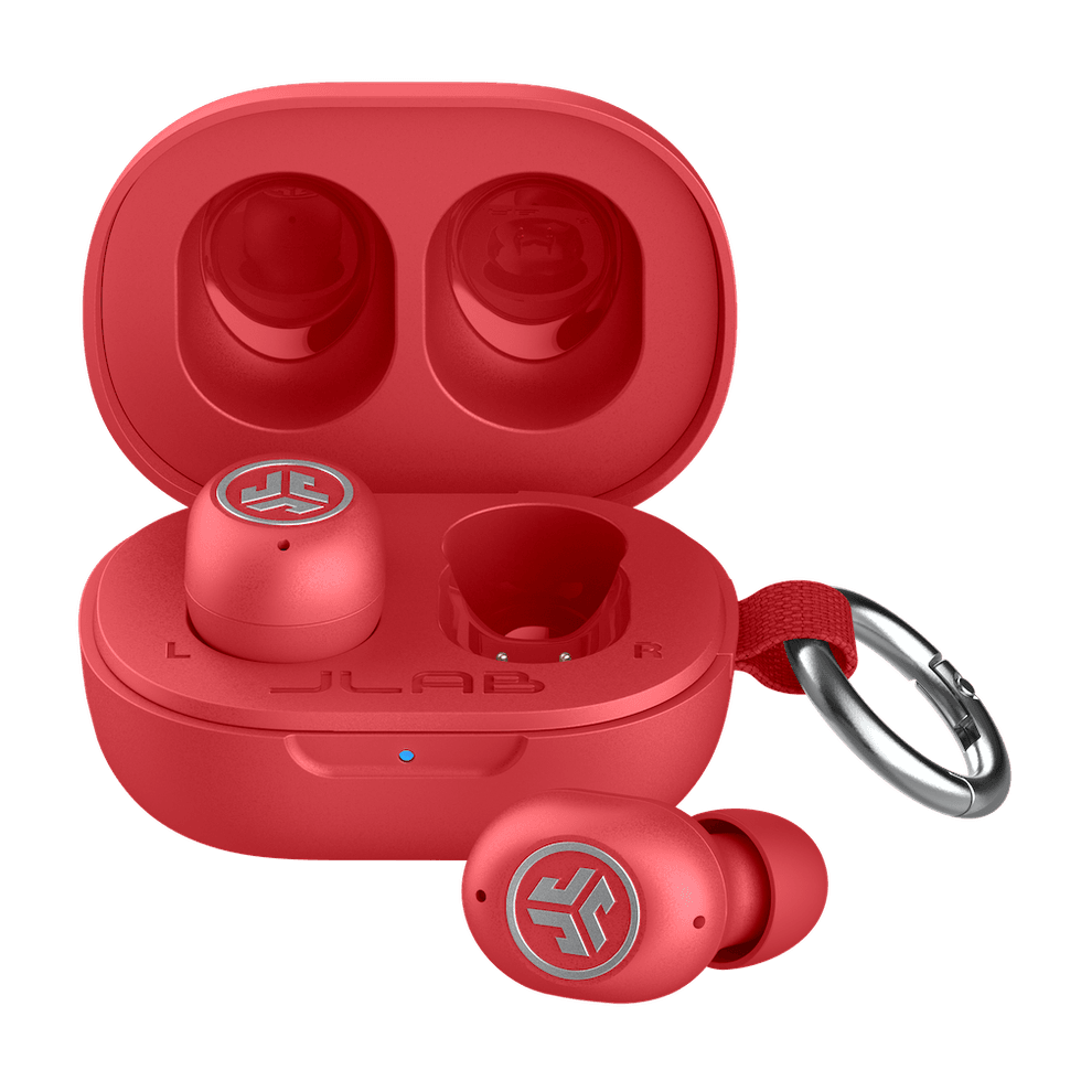 photo of JLab JBuds Mini ANC in ruby red