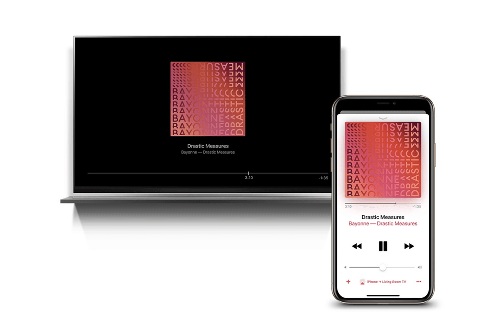 Photo of LG TV and an iPhone