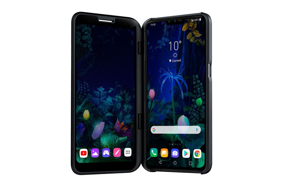 Photo of LG V50 smartphone with Dual Display case