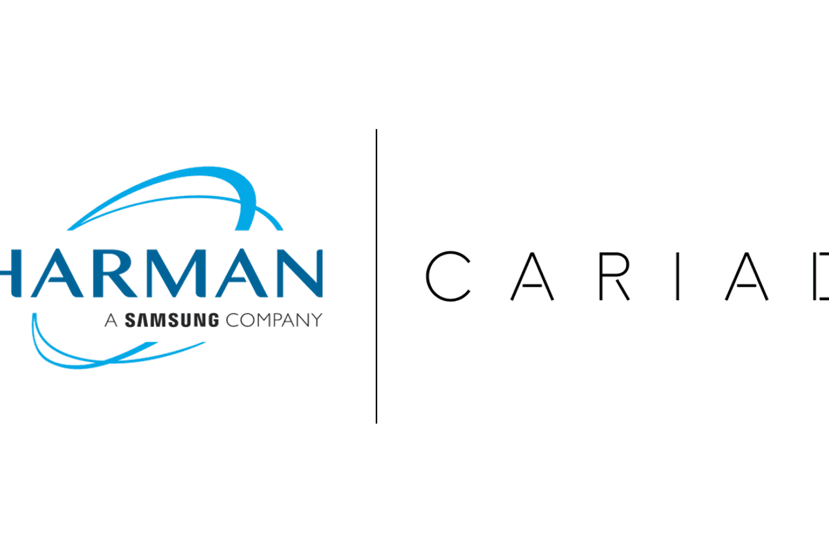 photo of logos for Harman and CARIAD