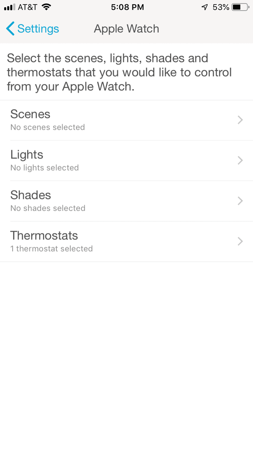 Photo of Lutron caseta app for controlling switches using Apple Watch