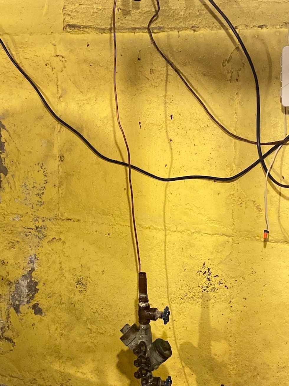 Photo of pipes removed and where we plan to install Phyn Plus