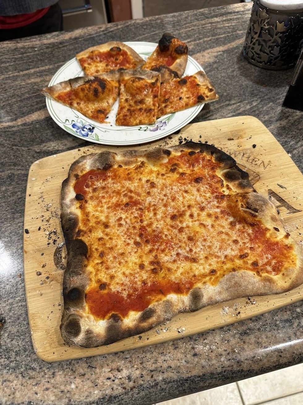 photo of pizza made in Current Backyard Model P Smart Pizza Oven