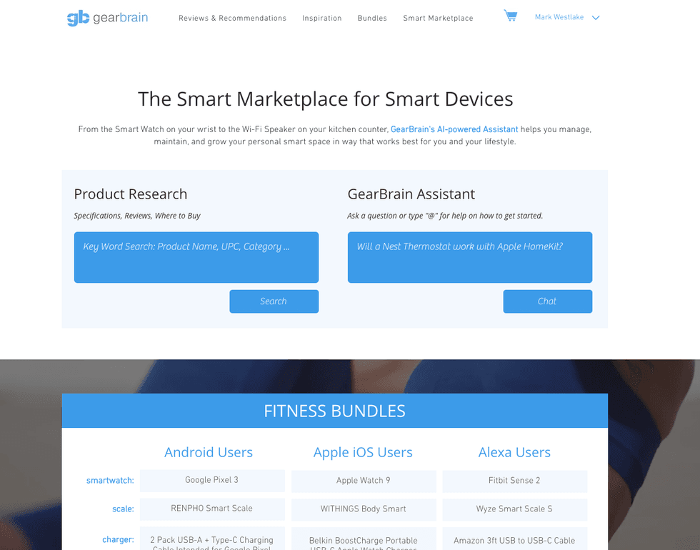 photo of prototype of GearBrain Assistant