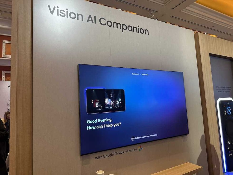 photo of Samsung Vision AI Companion display at CES Show 2026