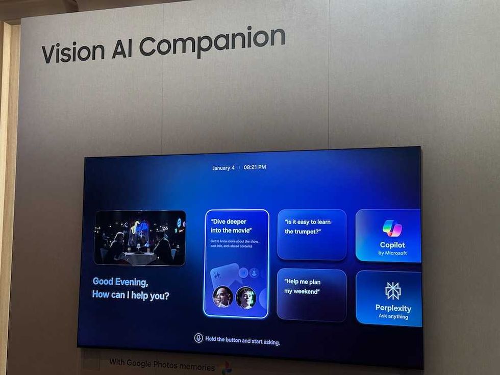 photo of Samsung Vision AI Display at CES Show
