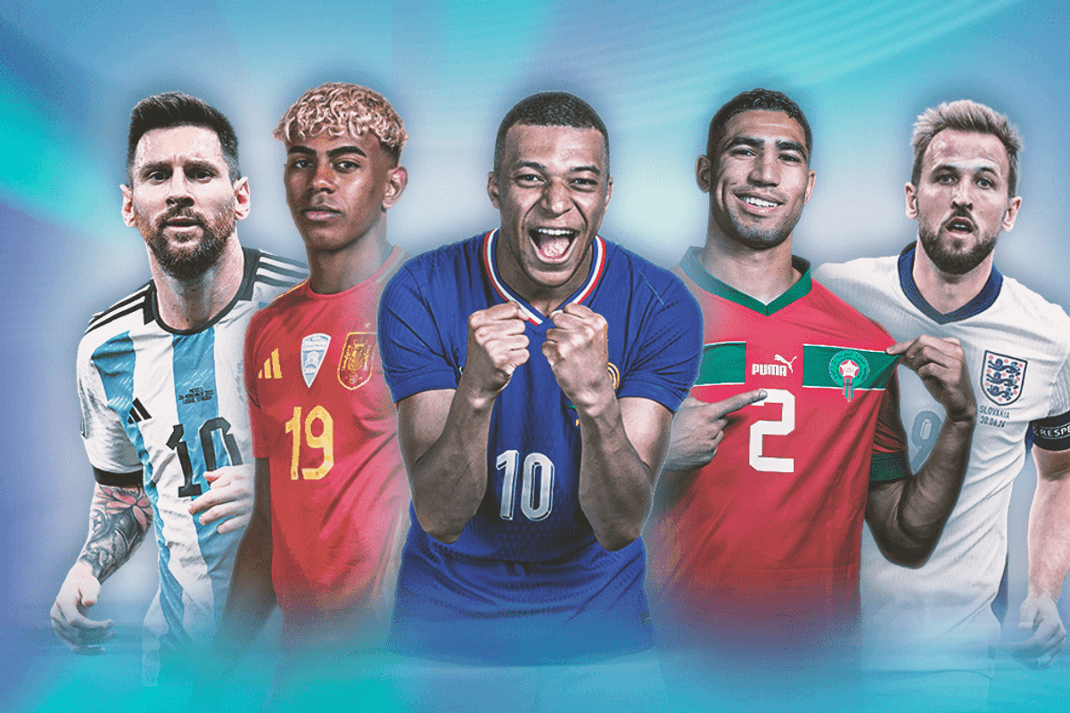 photo of several international soccer players