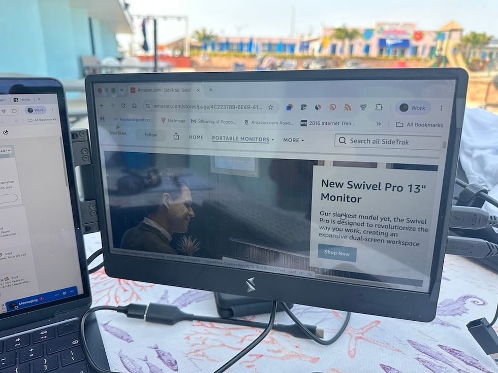 photo of SideTrak Swivel 12.5 inch attachable monitor
