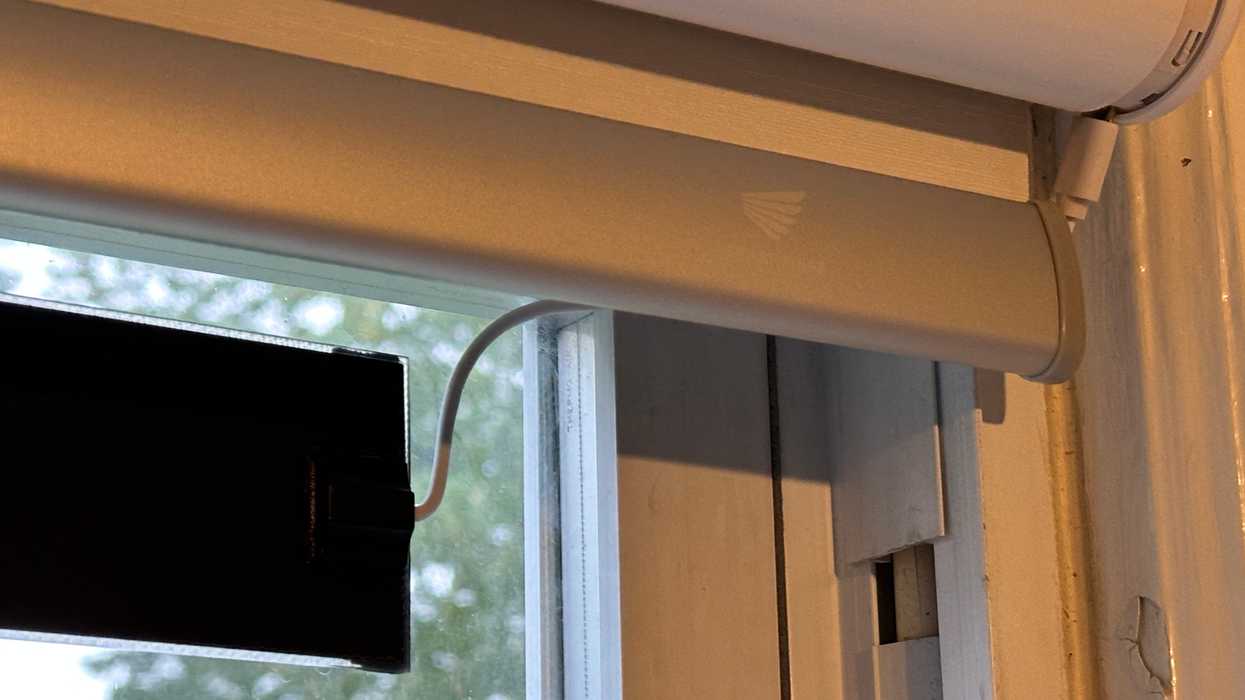 photo of Solar panel connected to SmartWings Shade