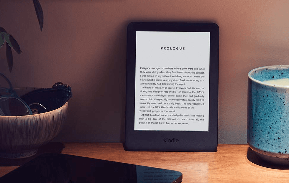 Photo of the Amazon Kindle e-book reader