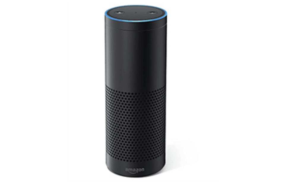 Photo of the first-generation Amazon Echo smart speaker