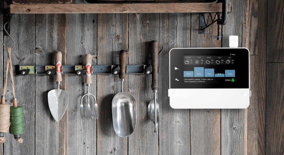 Photo of the RainMachine's touchscreen display