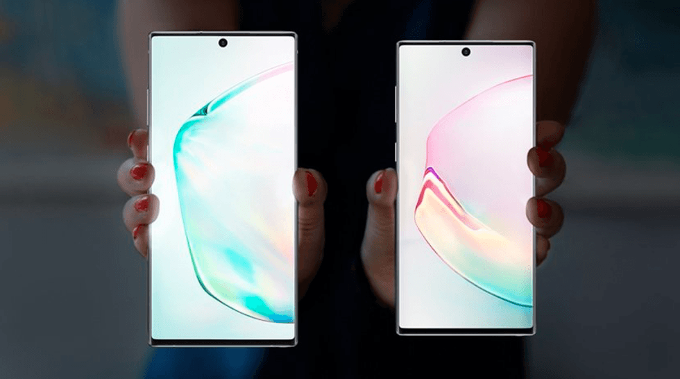 Photo of the Samsung Galaxy Note 10 and Note 10 Plus