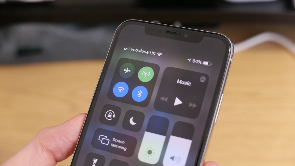 Photo of the settings page of an iPhone X