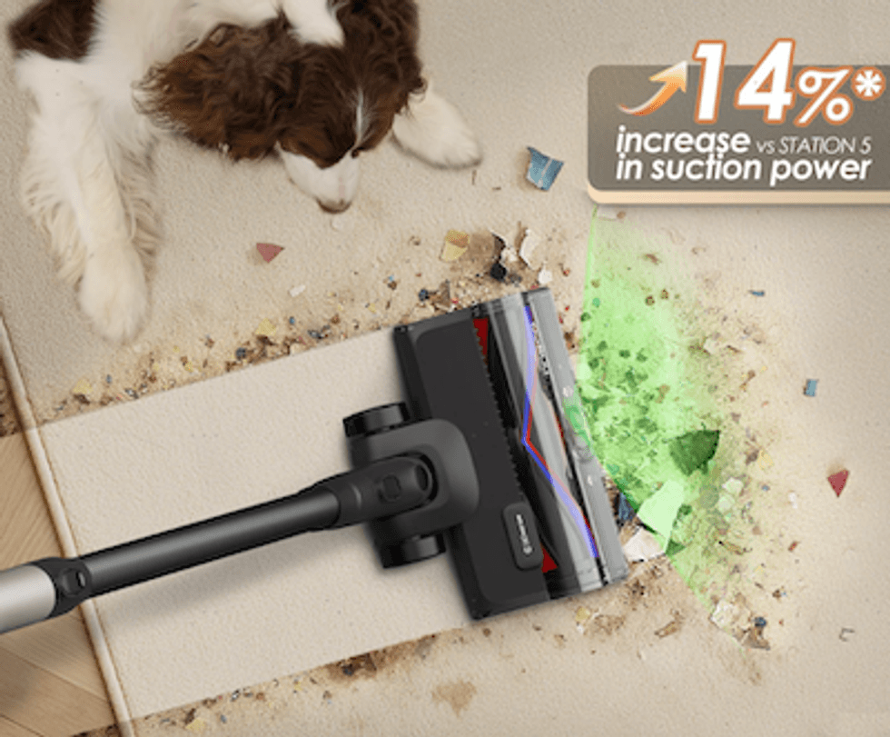 photo of Tineco cordless vacuum cleaning