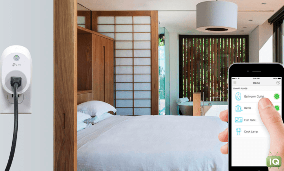 Photo of TP-Link Smart plug controlling lights in a bedroom