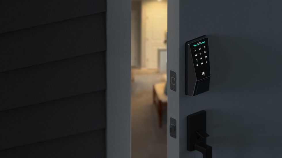 photo of Wyze Palm Lock with keypad illuminated