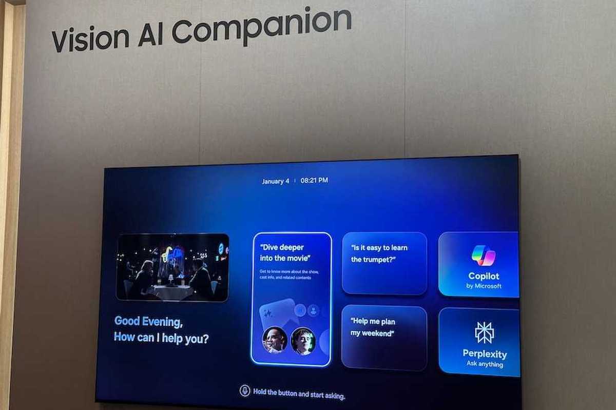 photo Samsung’s Companion to AI Living at CES 2026 display