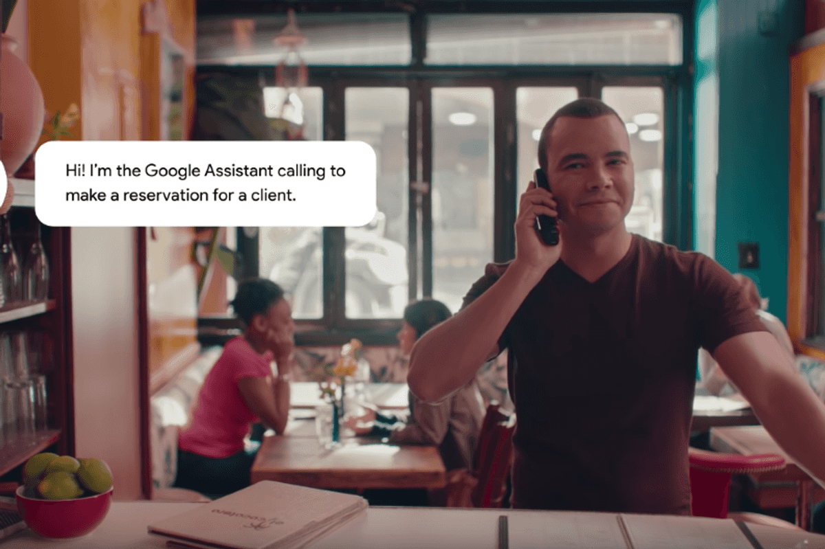 Photo showing how Google Duplex AI makes phone calls