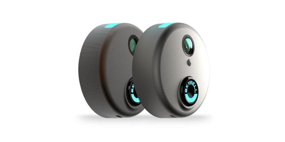Picture of 2 Skybell HD video doorbells.