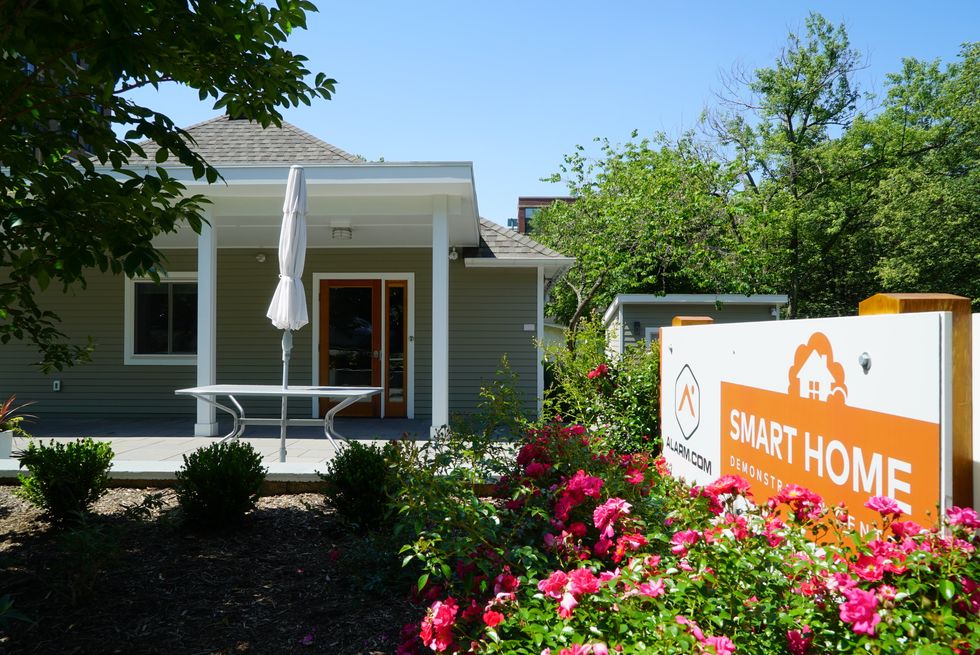 Picture of front door of alarm.com demo house