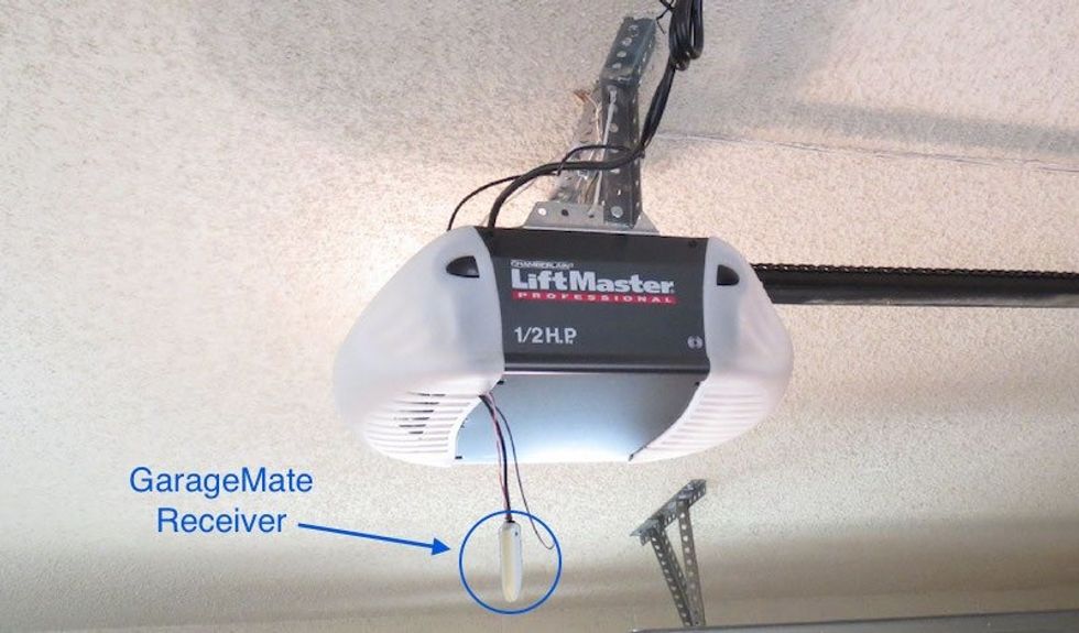 Picture of garage door opener with GarageMate