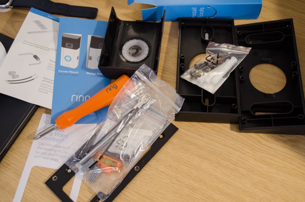 Picture of inside the box of Ring Video Doorbell 2