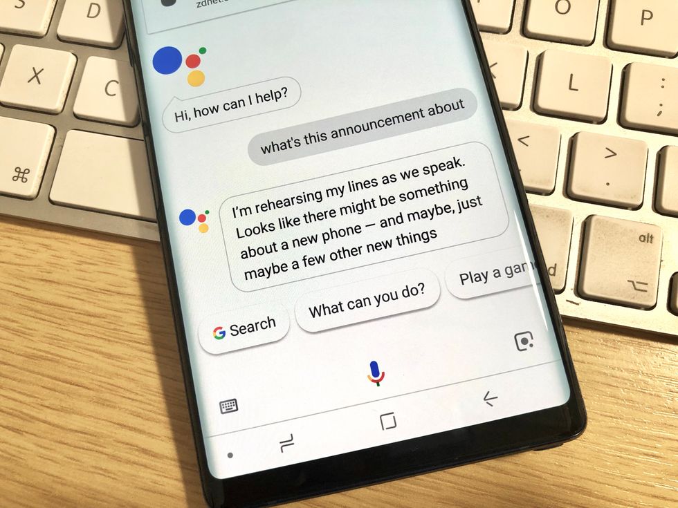 Picture of message from Google Assistant on smartphone