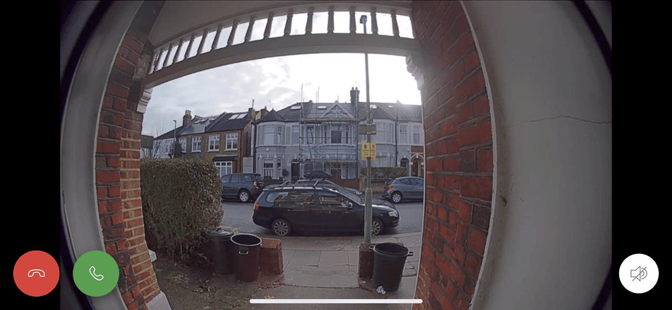 Picture of Ring Video Doorbell screen on mobile device.