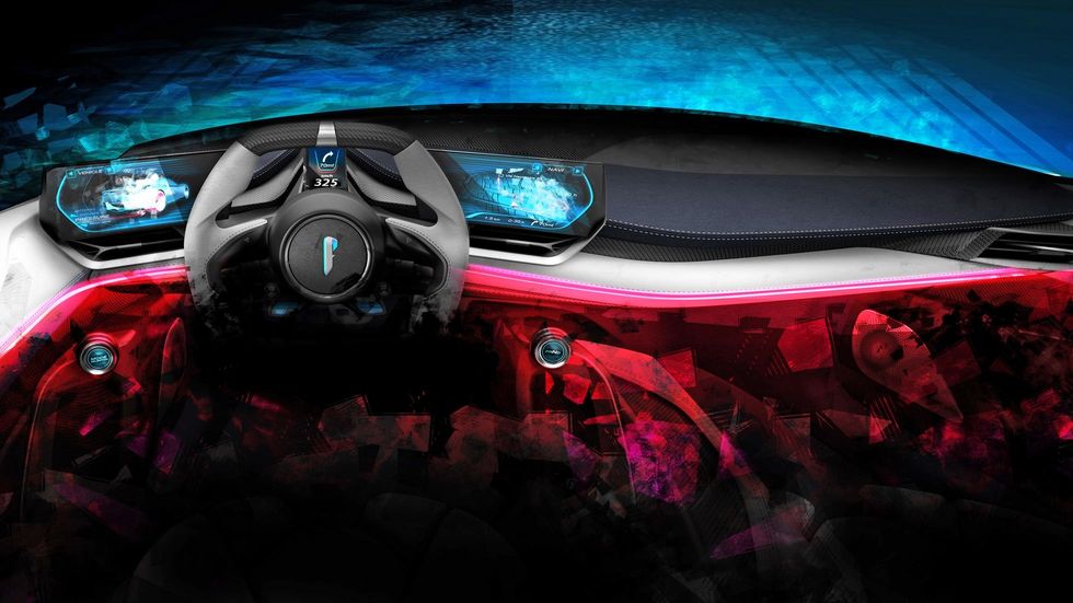 Picture of the dashboard of Pininfarina are