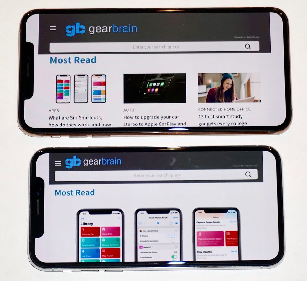 Picture of two iPhone XS Max smartphones