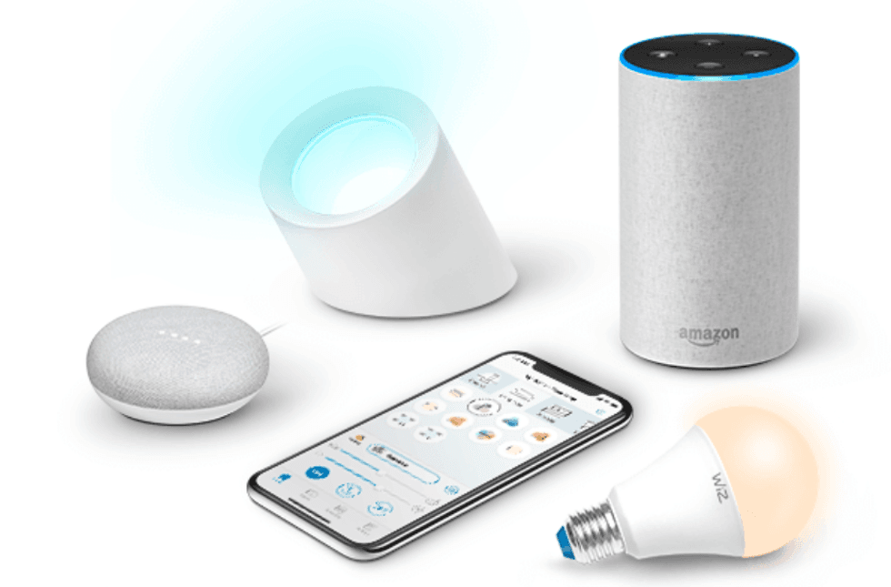 Product image of Wiz smart lighting with iPhone app, Amazon Echo and Google Home Mini