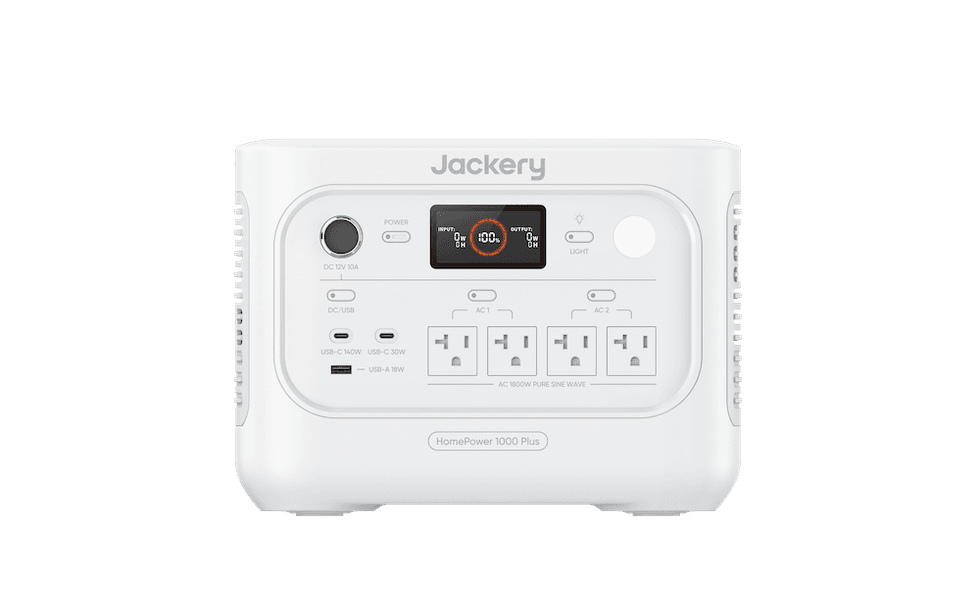 product shot of White version of Jackery HomePower 1000 Plus V2