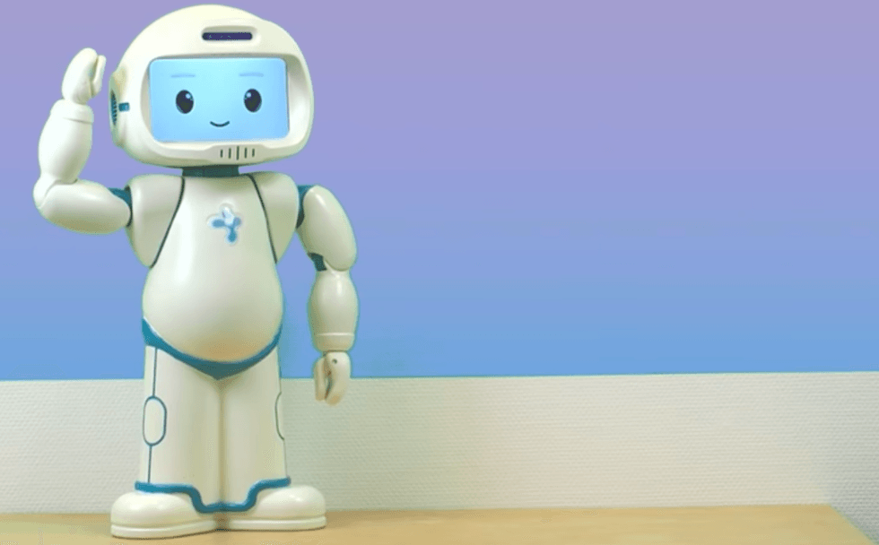 QTRobot helps children with autism therapy.
