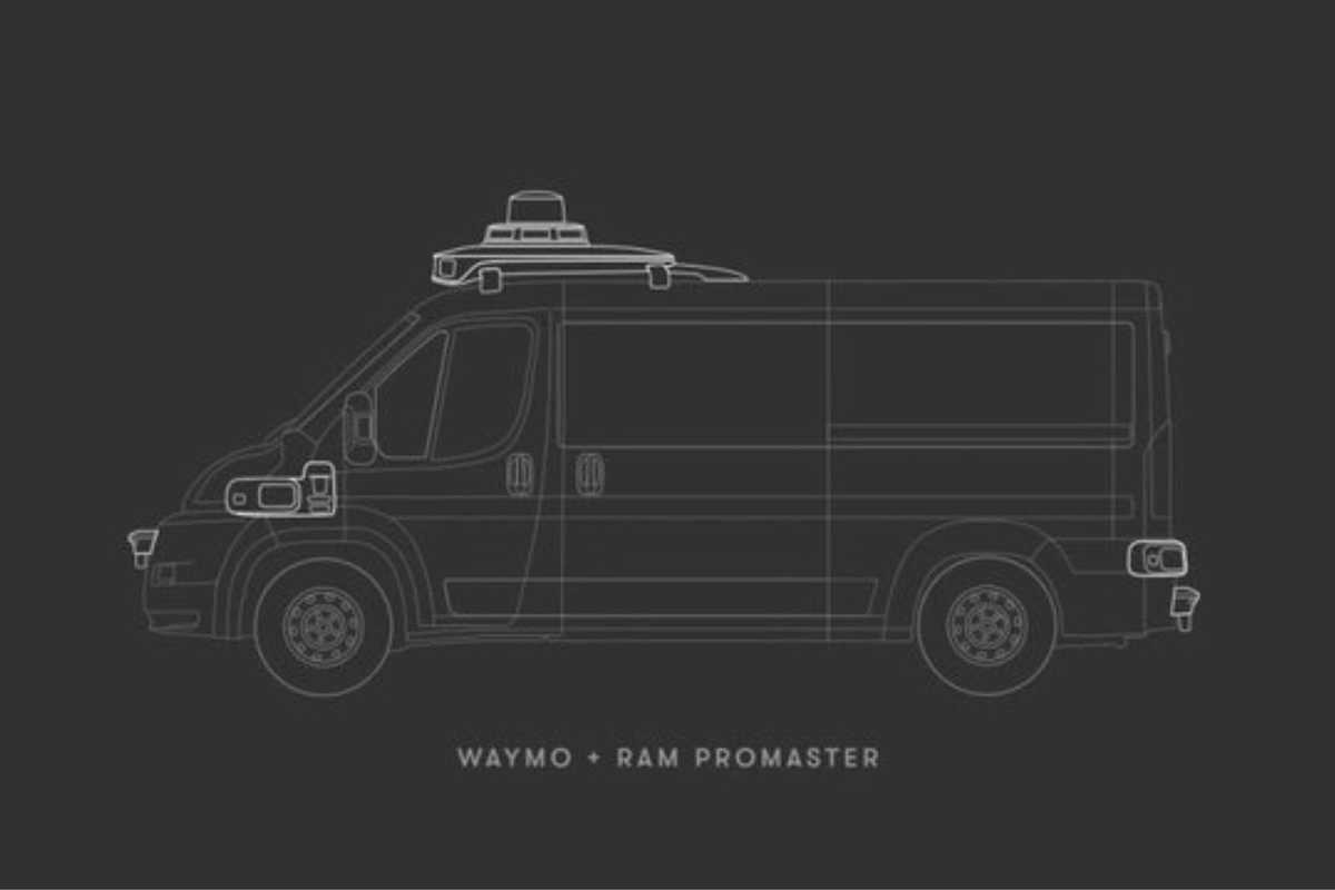 Ram ProMaster delivery van with Waymo driverless technology